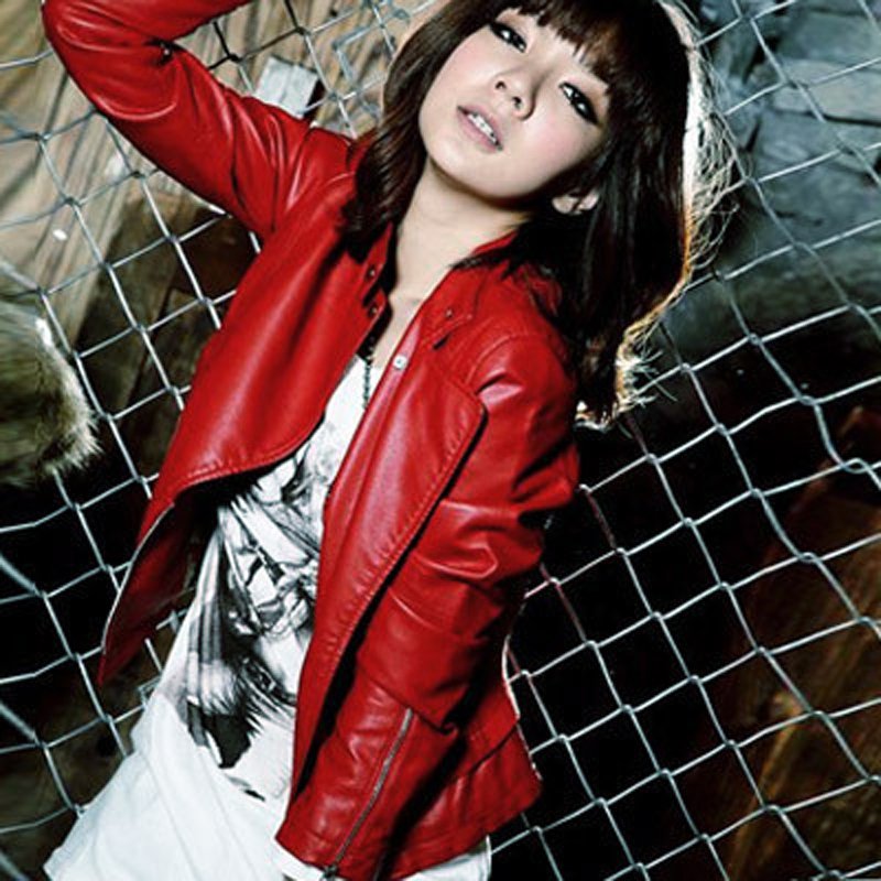 Outerwear female spring and autumn casual short design slim ultra-short paragraph leather clothing jacket PU women's water