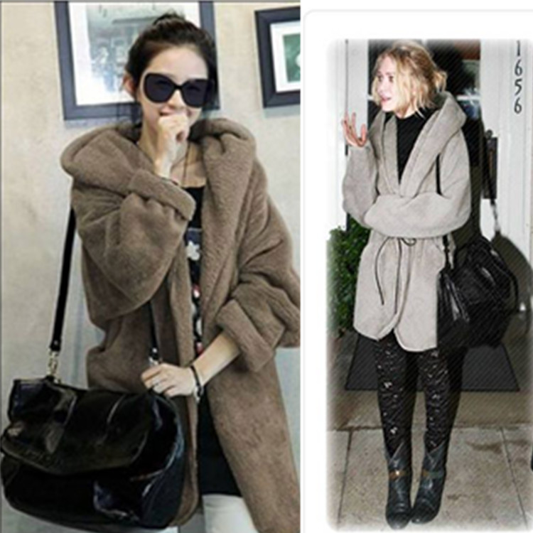 Overcoat fashion sweater women's 2012 new arrival women's trench medium-long fleece outerwear