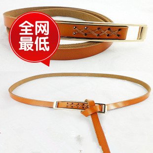 P-0092 women's leather thin belt decoration small strap tieclasps the trend of fashion all-match belt