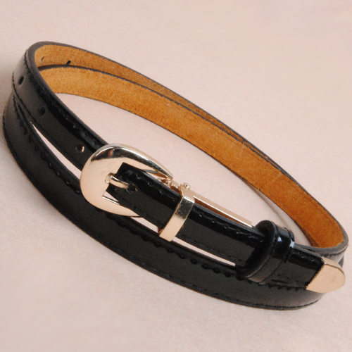 P1026 cowhide bottom genuine leather thin belt female candy color decoration fashion small strap 70g