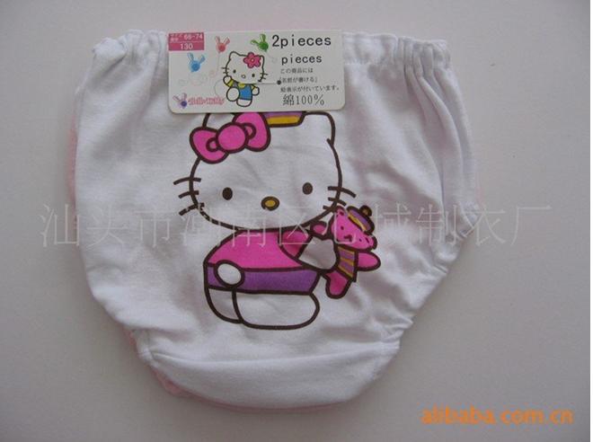 P214 Cheap Price Baby Underwear Girls Briefs Cute Kitty Cotton High Quality  24pcs/lot  Fit 2-10yrs Kids Free Shipping