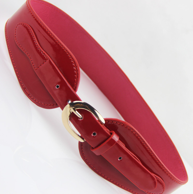 P3058 noble japanned leather scrub pin buckle cummerbund wide belt strap female 115g