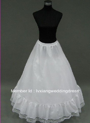 P6 White soft fabric one hoop ruffle petticoat
