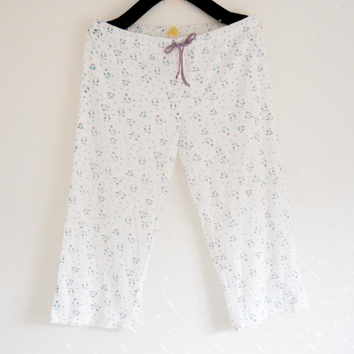 Pajama pants female thin cotton ankle length trousers flower graphic patterns 2 plus size available