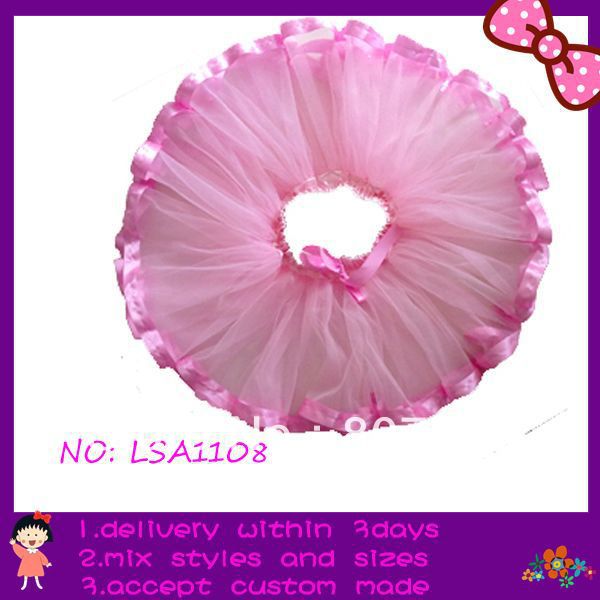 pale pink tutus,ribbon pettiskirt ,free shipping extra size fit for 9T-14T girl skirts