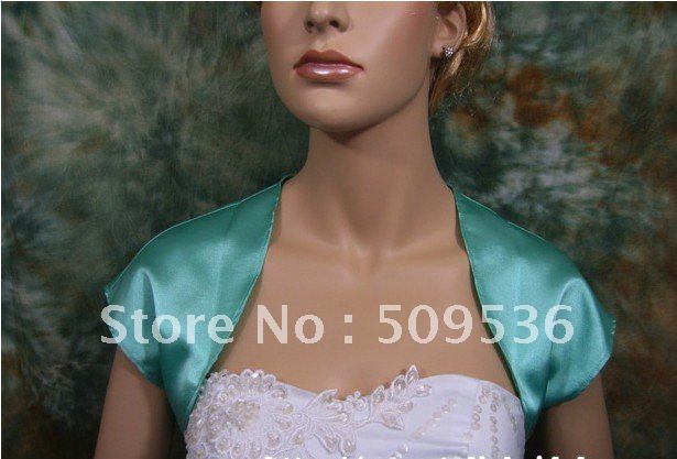 Pale Turquoise sleeveless satin bolero jacket Satin007  Color:  Wine Red Size:,Small,Medium,Large,X-Large,