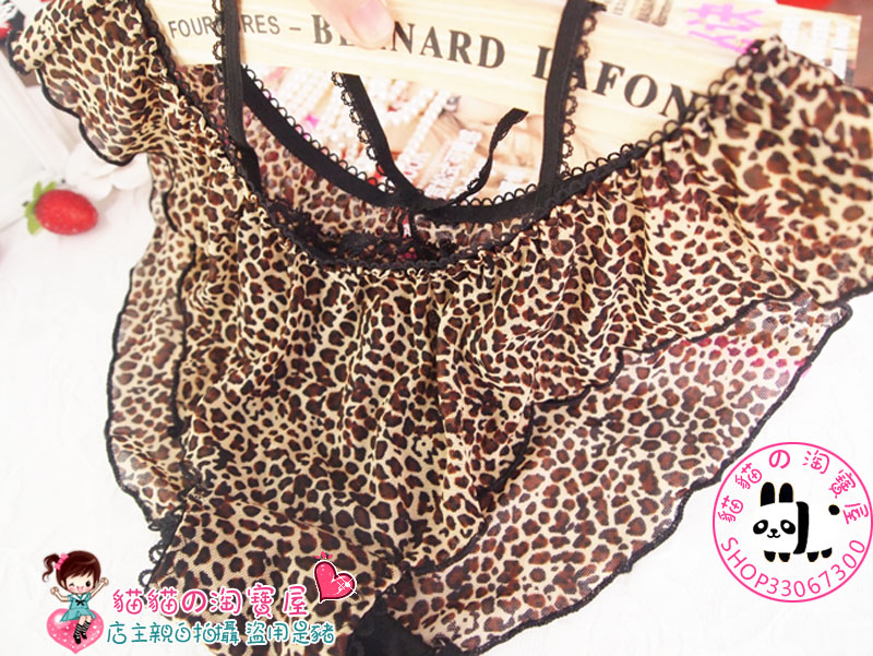 panties sexy 2 skin-friendly soft screen leopard print panty chromophous underwear