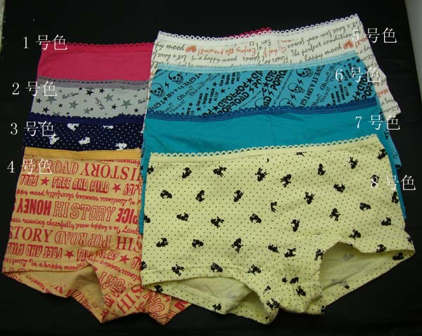 Panties women's 100% cotton boxer panties anti emptied panties