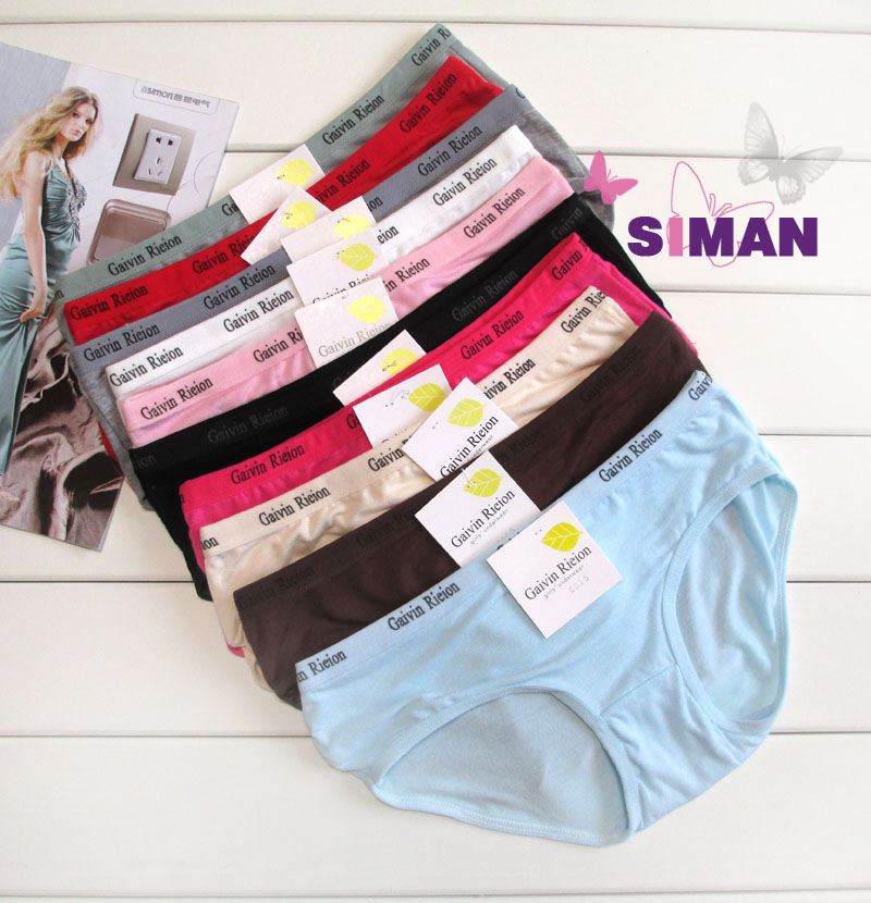 Panties women's modal solid color low-waist briefs butt-lifting Women  Low free shipping