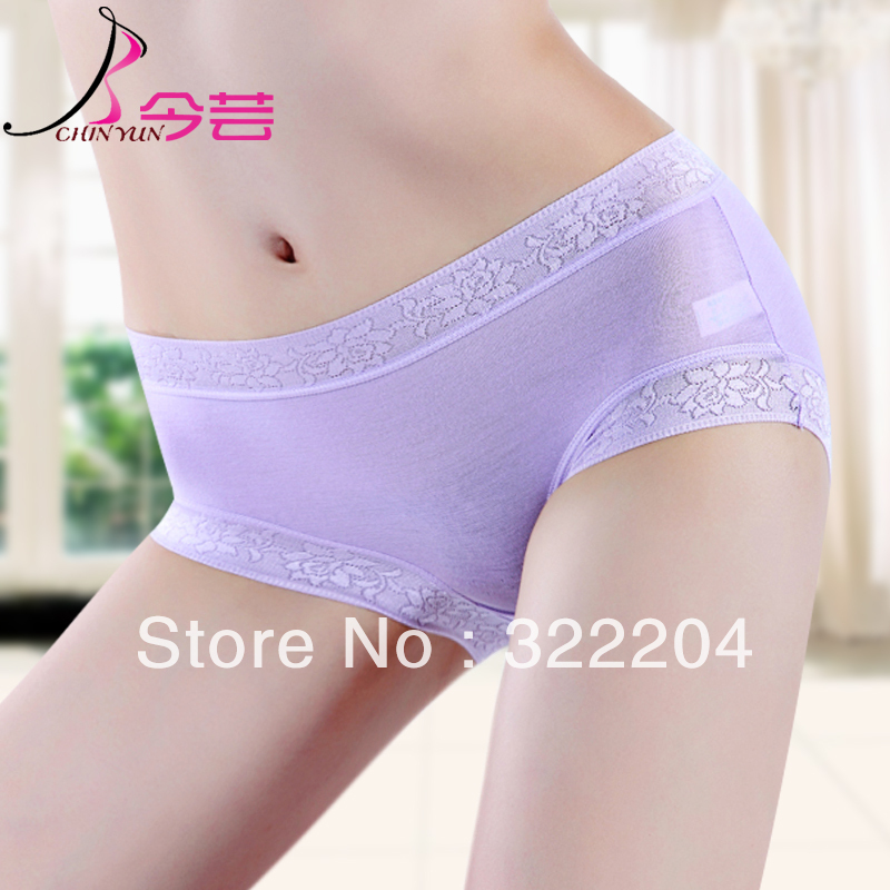 Panties women's plus size low-waist sexy bamboo fibre panties 100% cotton breathable