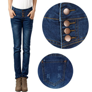 Pants plus size elastic jeans female trousers skinny pants pencil pants women's trousers