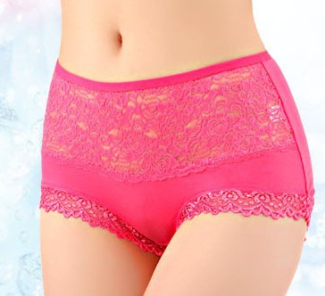 panty bamboo fibre high waist lace seamless modal sexy plus size trigonometric panties