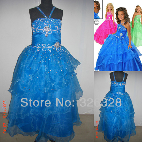 party dresses for girls cupcake pageant dress girl holiday gown asymmetrical tiered ball gown organza floor length royl blue