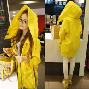 Partysu2012 candy large cap turn-down collar loose women's trench outerwear 1136