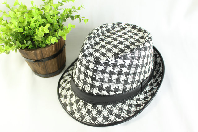 Patchwork fedoras papyral yarn card cloth jazz hat general papyral hat