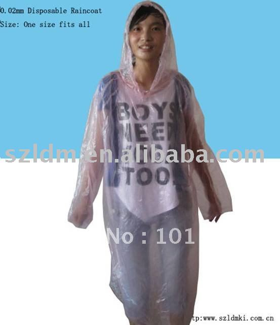 PE Transparent Raincoat