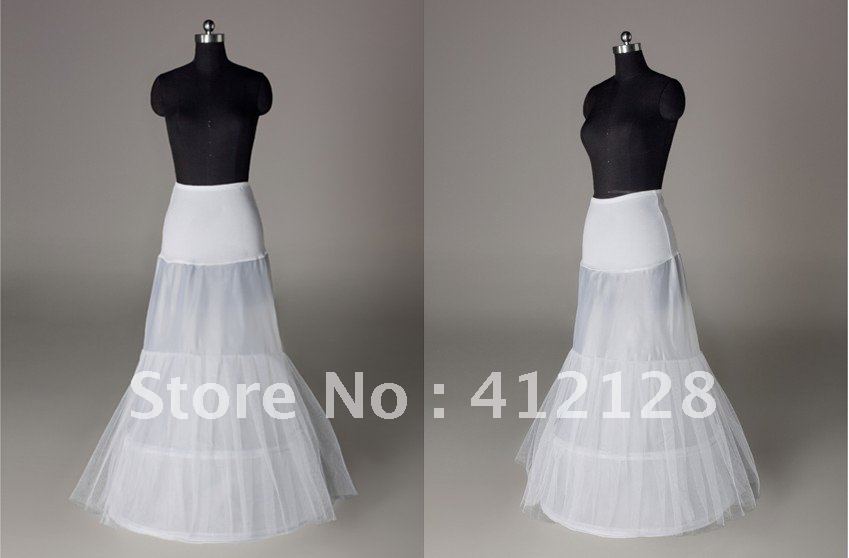 PE006 Hot Wholesale Or Retail Petticoat Mermaid Dress 2 Layers White Wedding Gown Petticoat Petticoats Underskirt