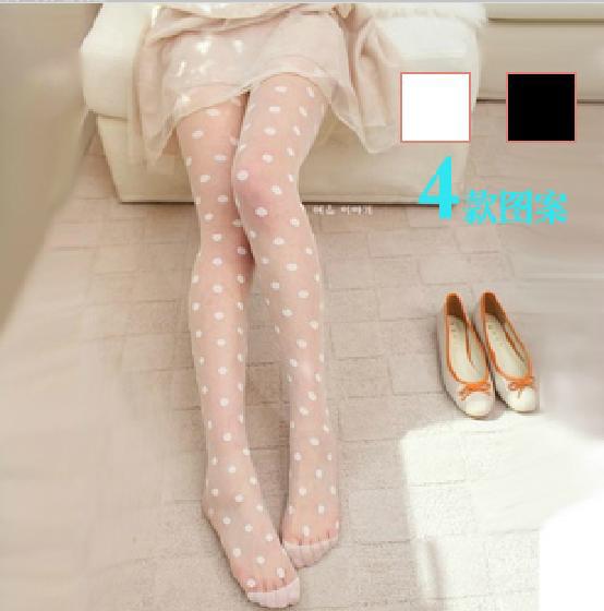 Peach heart knot fancy tights/white black silk socks 5PCS/LOT