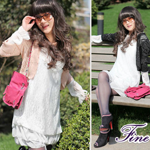 Pearl cutout silveryarn line cardigan candy color sweater outerwear 98