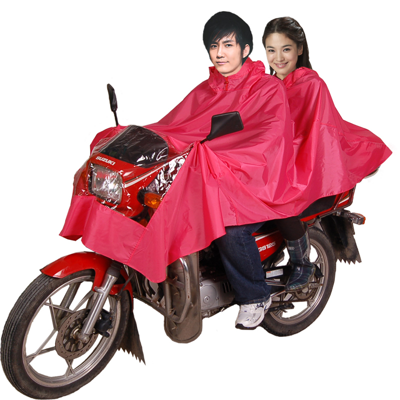 Pearlizing compound double motorcycle raincoat broadened thickening of the devastating soft drinks poncho translucent ultra