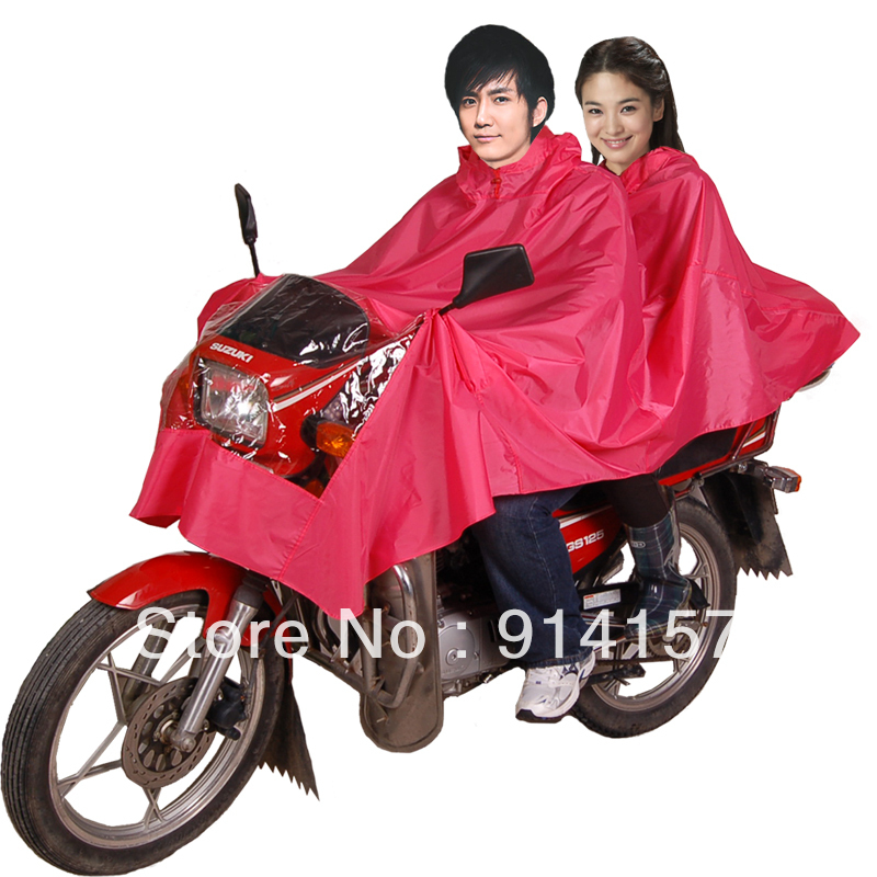 Pearlizing double motorcycle raincoat broadened extra large thickening soft drinks sitair poncho translucent ultra elastic