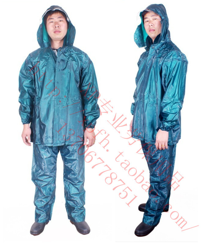 Pearlizing thickening raincoat set oil raincoat outdoor raincoat hiking