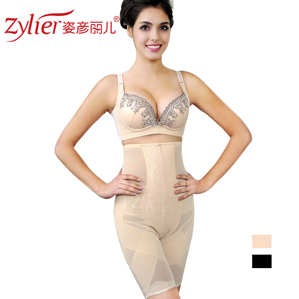 Peerlessly beautiful evening high waist abdomen drawing pants butt-lifting pants solid color body shaping panties sk80