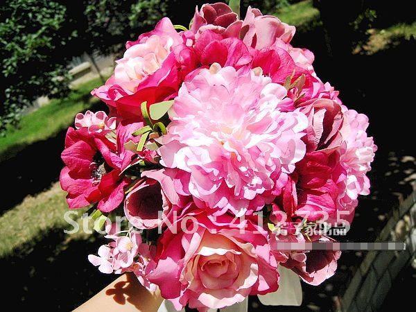 Peony Roses Tulips Bridal Hand Flower/Wedding Throw Bouquet/Photography Props/Simulation Flower