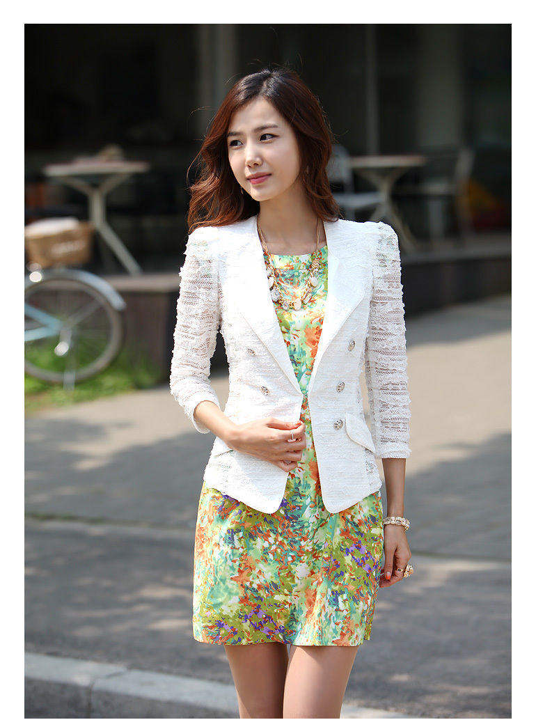 Perfect 2012 autumn career dress set hot-selling 2 piece set lace coat silk one-piece dress