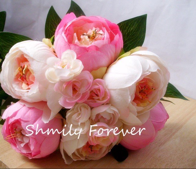 Perfect!!! Artificial peony flower Bouquet,Bride hold wedding Flower, Wedding Bouquets