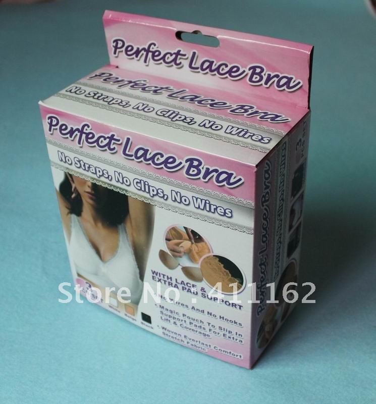 Perfect Lace Bra, Genie Bra with Lace 30pcs=10sets/lot with Colorbox