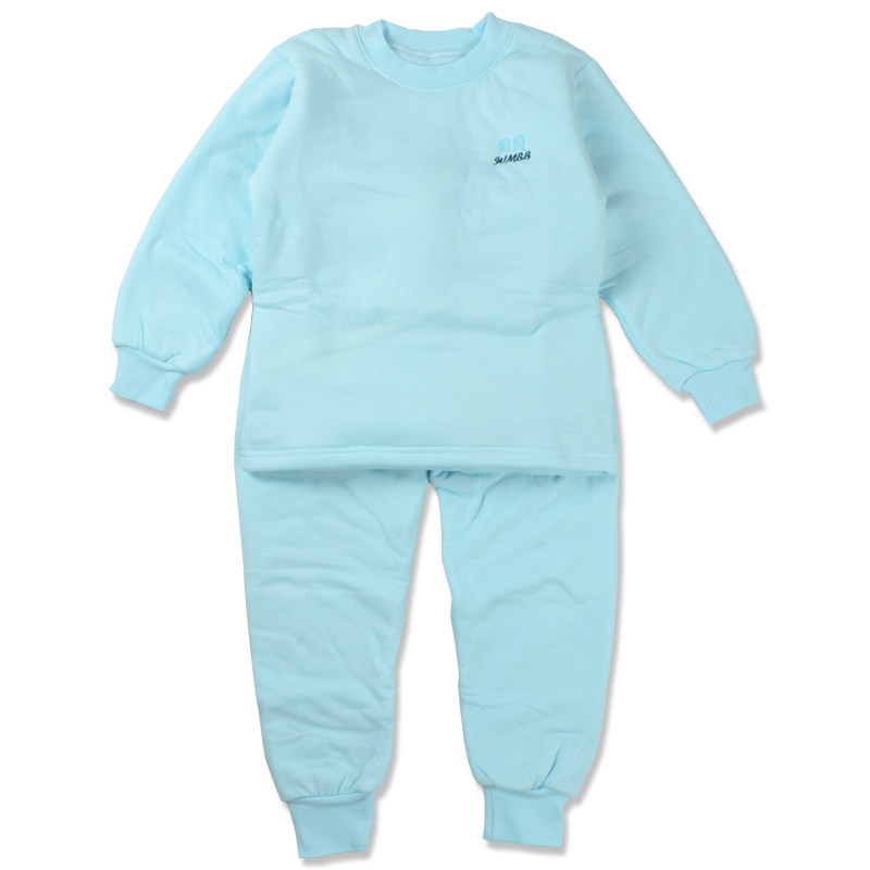 Perfect winter child 100% cotton underwear set antarctic cotton male female child solid color thermal underwear set
