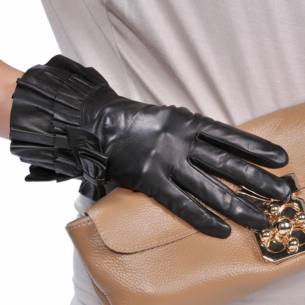 Pernycess Leather gloves women's winter sheepskin genuine leather gloves personalized sheepskin gloves fashion w-99