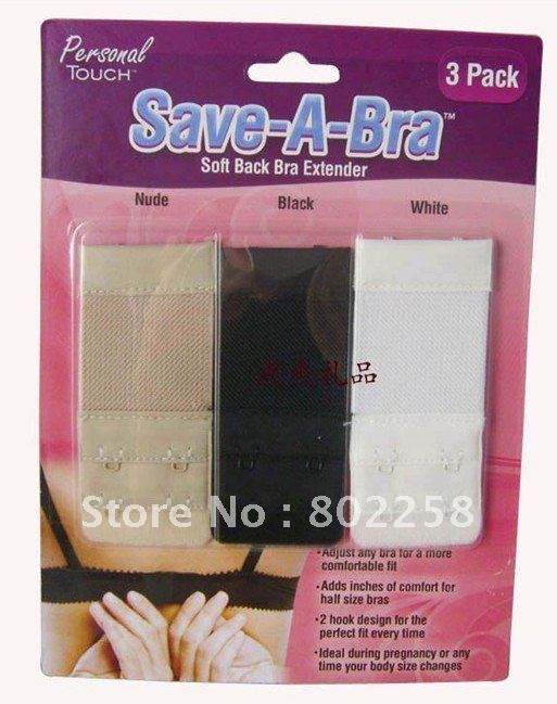 Personal Touch Save-A-Bra soft Back Bra Extender Attaches Easily To Any Bra 100pack(1pack=3pcs)