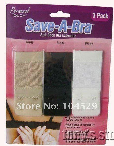 Personal Touch Save-A-Bra soft Back Bra Extender Attaches Easily To Any Bra  TV 20pack(1pack=3pcs)  free shipping