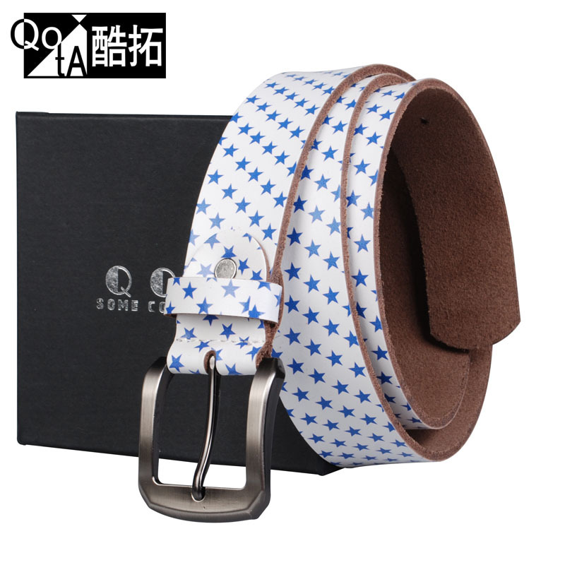 Personality male strap decoration genuine leather fashion student belt female casual all-match belt