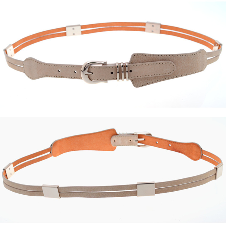 Personalized fashion pigskin women's thin belt decoration belt all-match genuine leather strap Women