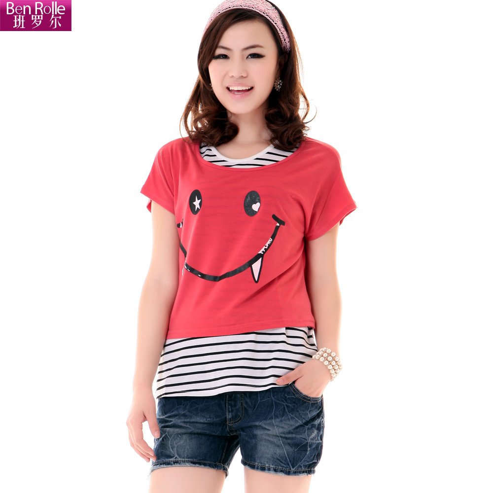 Personalized maternity T-shirt twinset maternity clothing summer maternity top worn alone