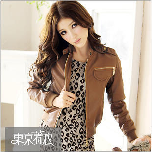 Personalized women's buckle leather clothing outerwear 1021261