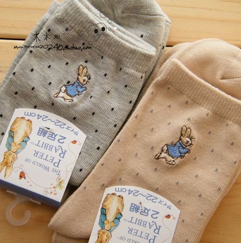 Peter rabbit socks cotton socks female socks sesame seed