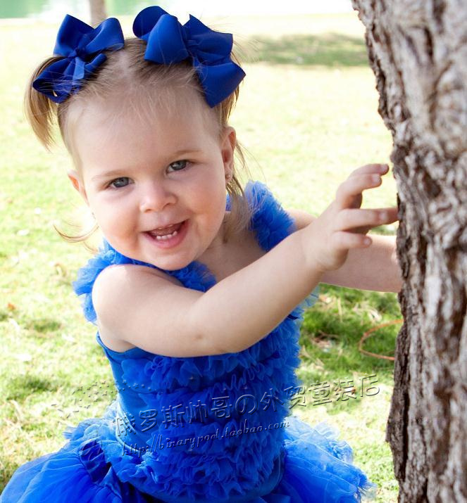 petti skirts for girls Child chiffon navy blue bubble shirt puff skirt vest ruffle petti tops ball gown petti skirts for girls