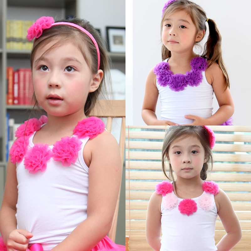 petti skirts for girls Hot-selling female child top gauze rose vest T-shirt sleeveless summer vest