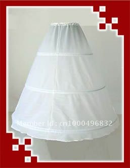 Petticoat White,3 Hoops, 1 Layer Wedding Dress Petticoat Underskirt,good quality