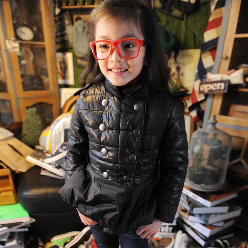 Petty bourgeoisie children's clothing female child puff skirt princess doll cotton-padded jacket k426