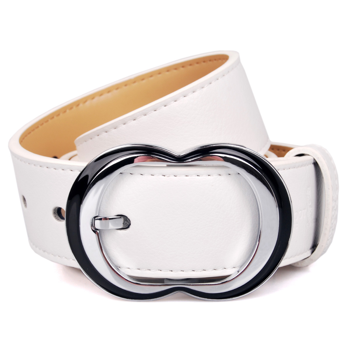 Phalanger strap women's cowhide belt female pin buckle genuine leather broadened fresh white belt