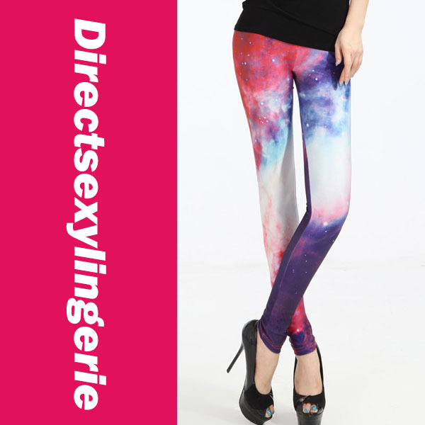 Photographic Galaxy Print Leggings LC79105 Cheap Price Drop Shipping