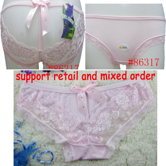 Pierced Butterfly lace sexy underwear princess sexy ladies panties butterfly tie with diamond lace temperament interest 86317-2