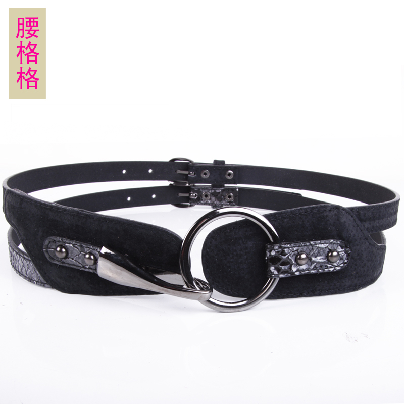 Pigskin belt fashion women's cummerbund Women genuine leather strap female wide belt