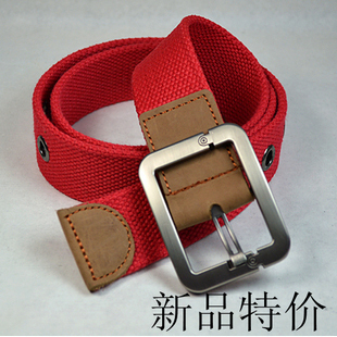 Pin buckle canvas belt l male Women canvas strap leather bag canvas belt fashion waist of trousers