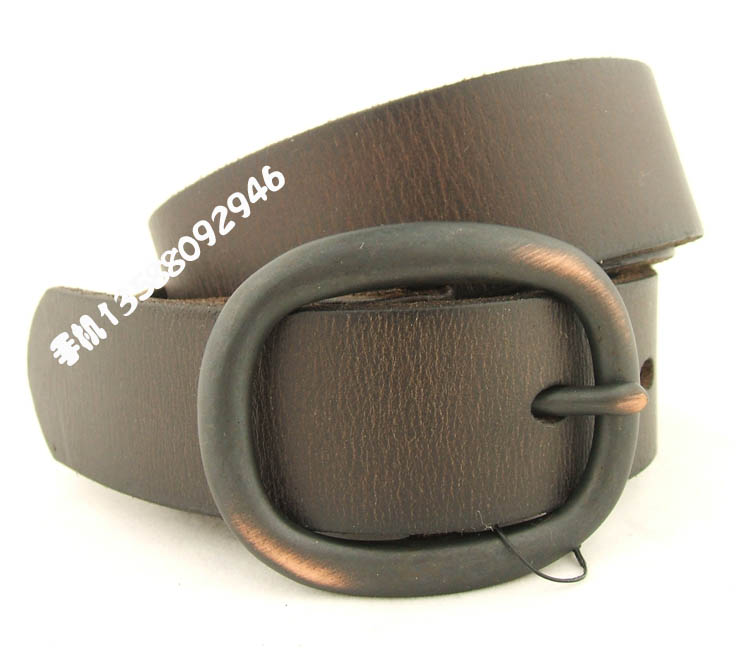 Pin buckle cowhide women's genuine leather strap belt